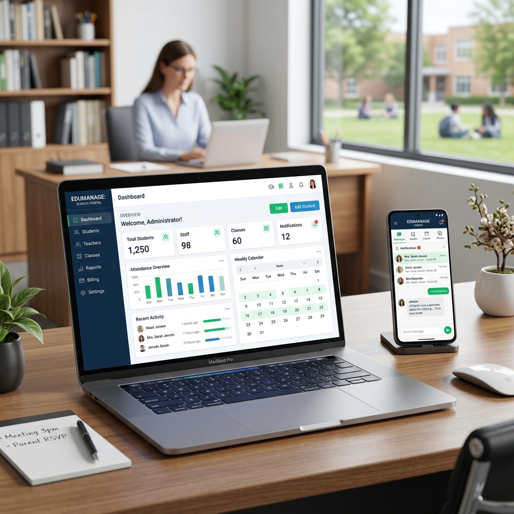 School CMS and Parent Mobile App